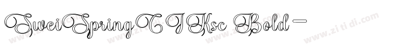 SweiSpringCIKsc Bold字体转换 SweiSpringCIKsc Bold字体转换